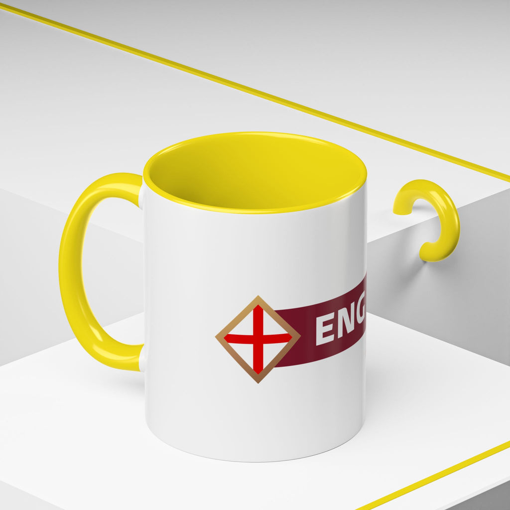 England 2026 Soccer Cup Accent Coffee Mug (11, 15oz)