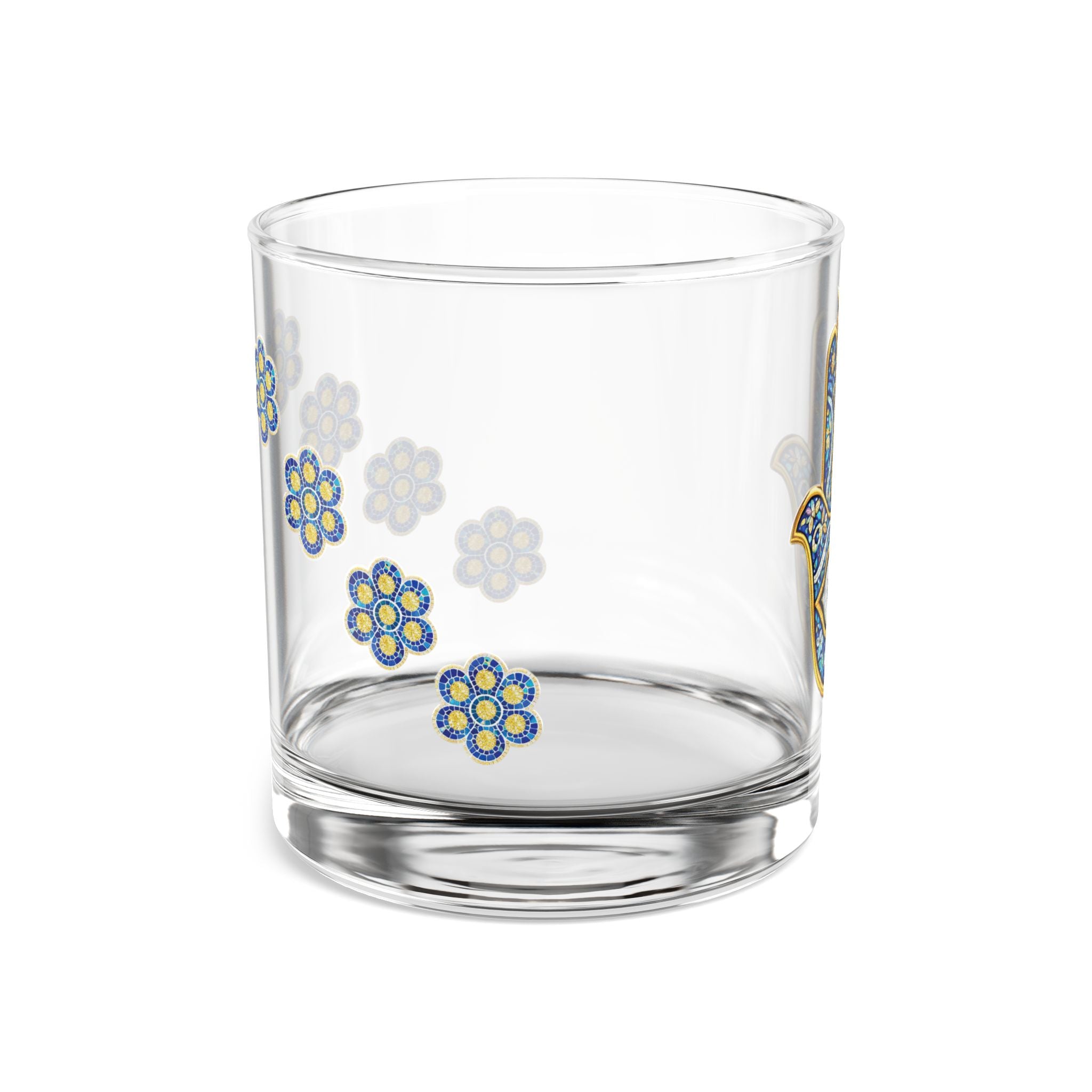 Hamsa & Evil Eye 10oz Rocks Glass — Protective Barware Gift