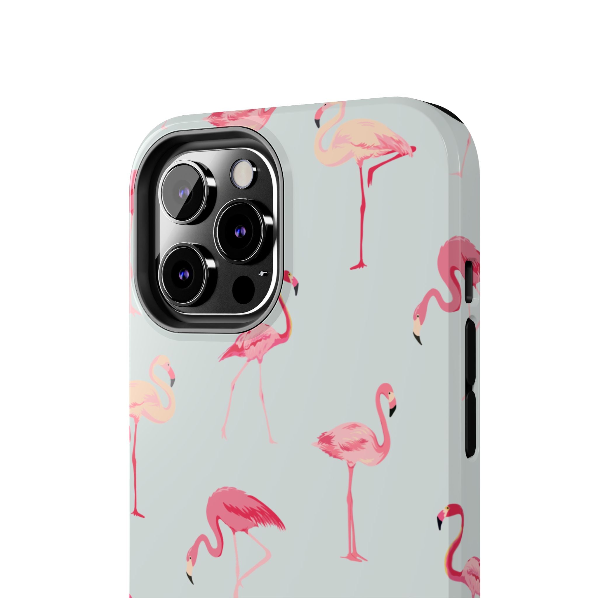 Flamingo Pattern Tough Phone Case — Cute Pink Birds Protective Phone Cover