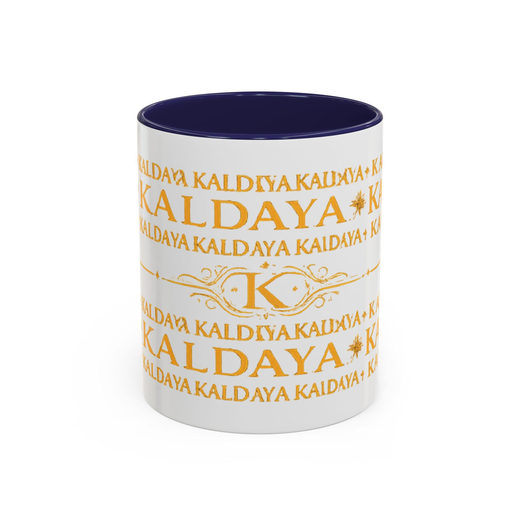 KALDAYA Monogram Accent Coffee Mug – Gold Script 11/15oz