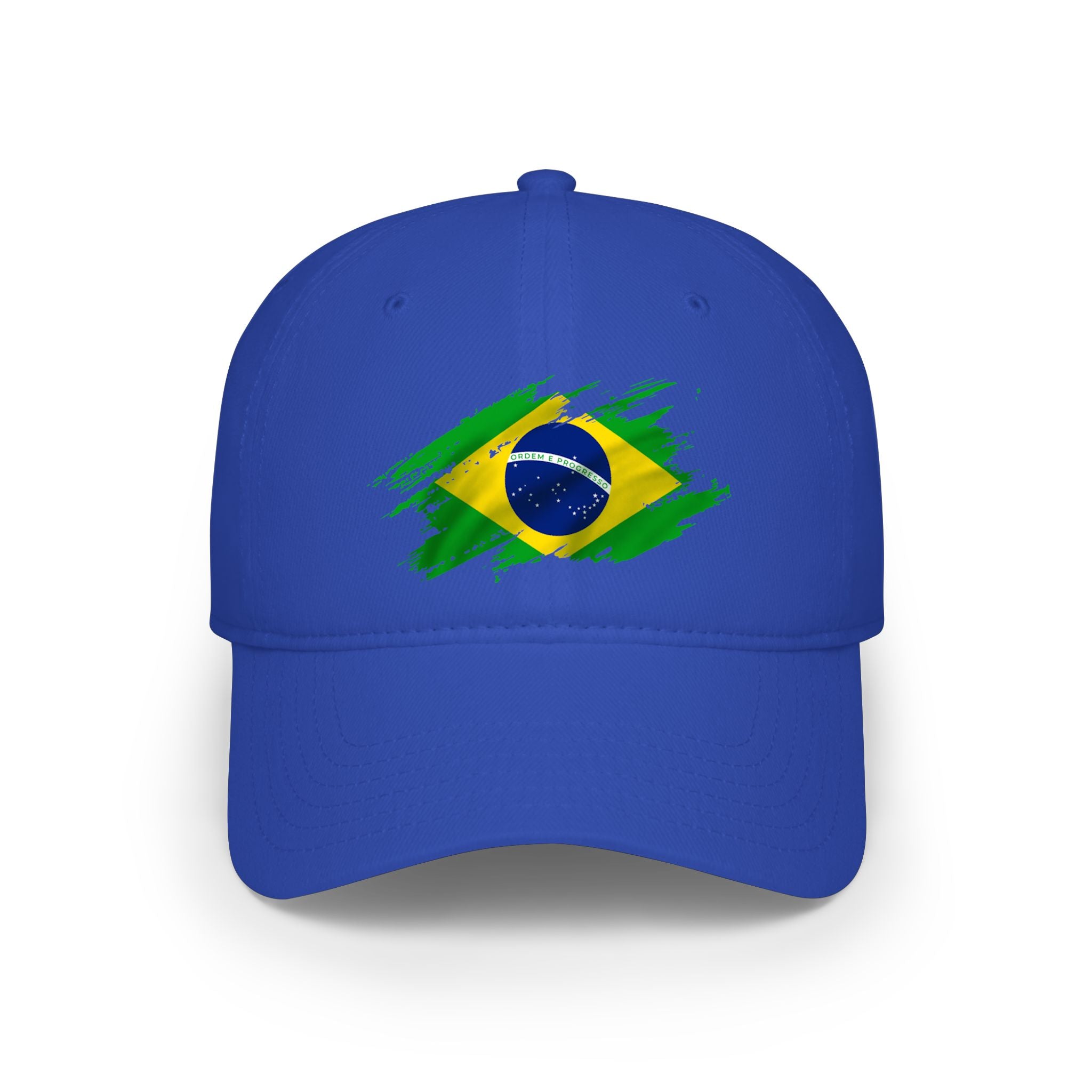 Brazil Flag Baseball Cap — Distressed Brushstroke Brazilian Flag Hat