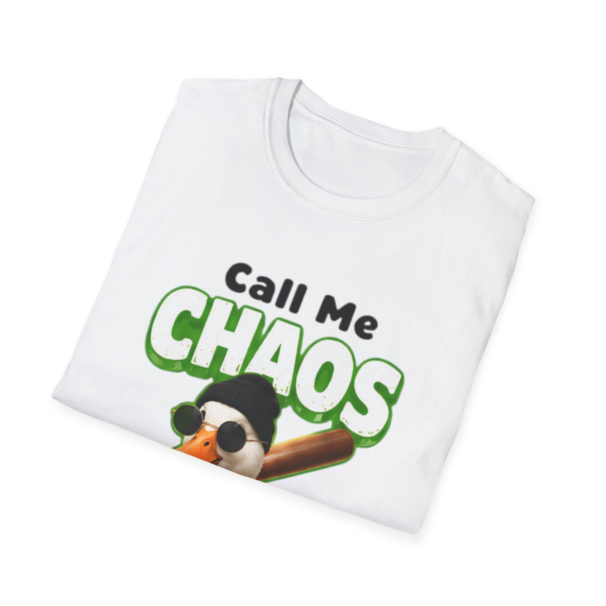 Call Me Chaos Duck unisex T-Shirt — "I Do It My Way" Funny Graphic Tee