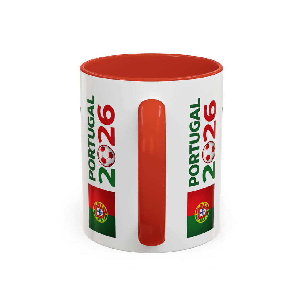 Portugal 2026 Soccer Cup Accent Coffee Mug – Portugal 2026 Trophy Design