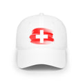 Switzerland Flag Paint Stroke Cap — Low Profile Baseball Hat
