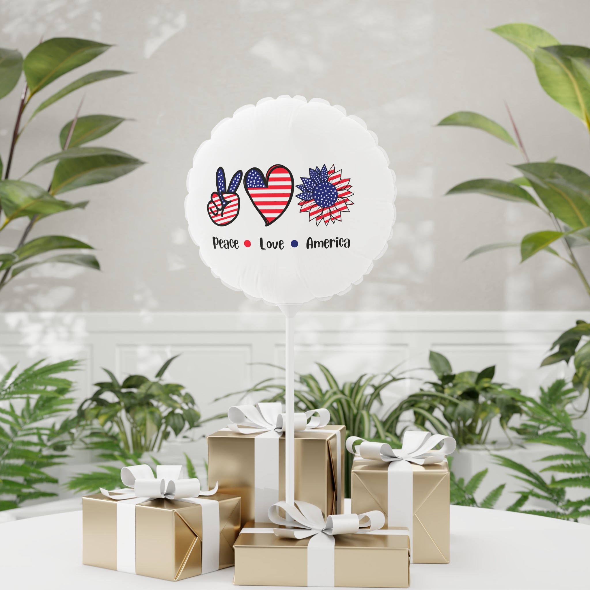 Peace Love America Patriotic 11" Balloon