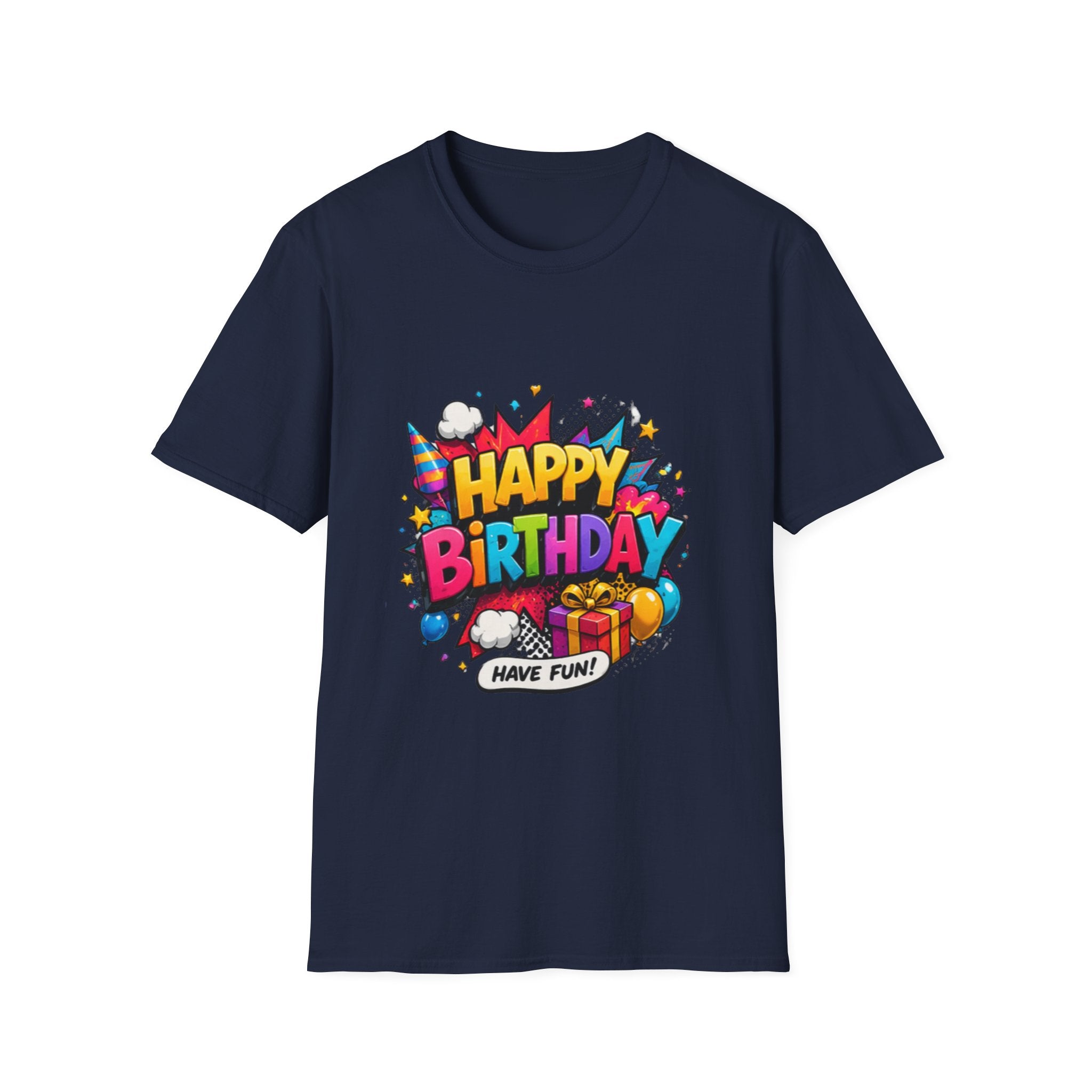 Happy Birthday Have Fun" Colorful Party Tee