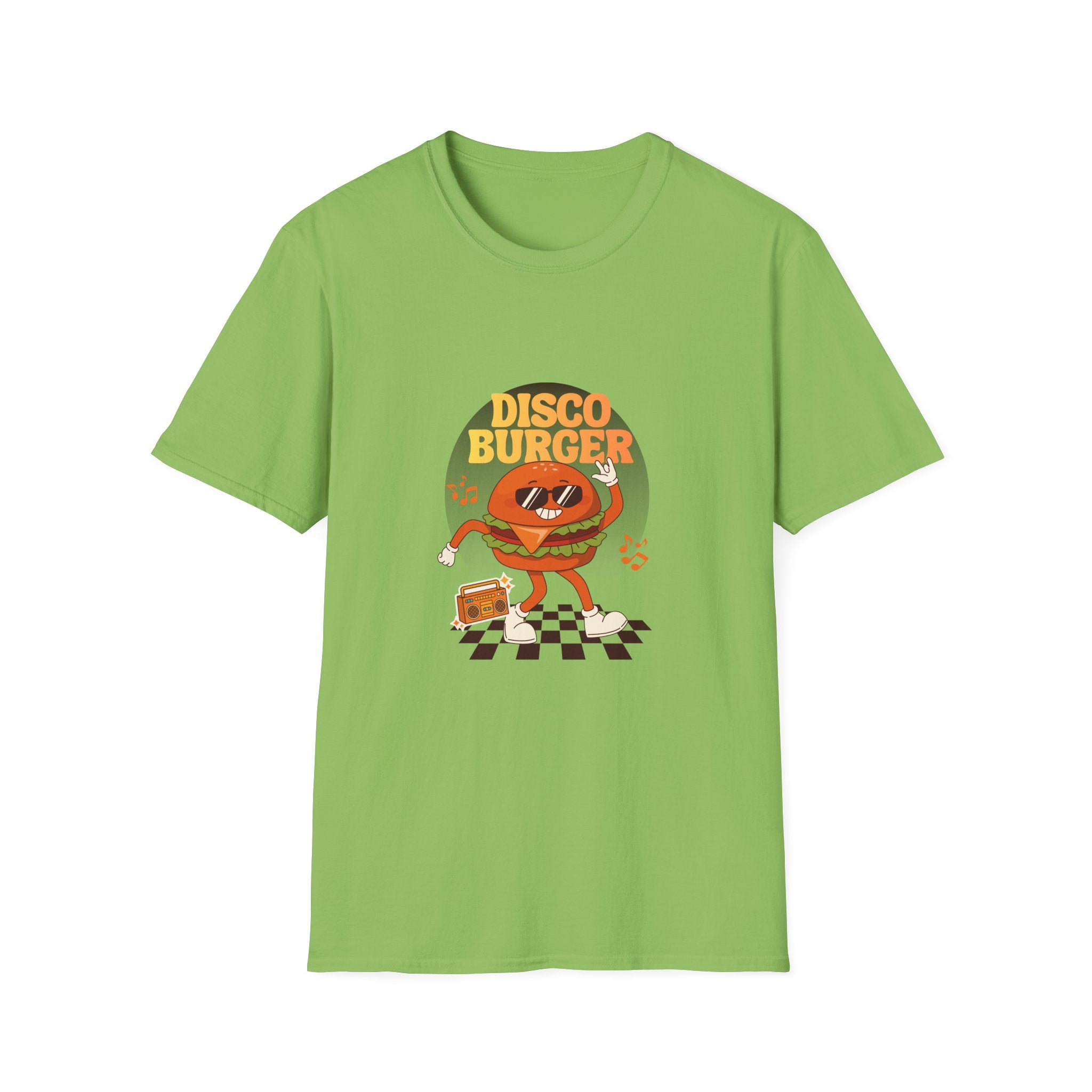 Disco Burger T-Shirt — Retro Dancing Burger Graphic Tee