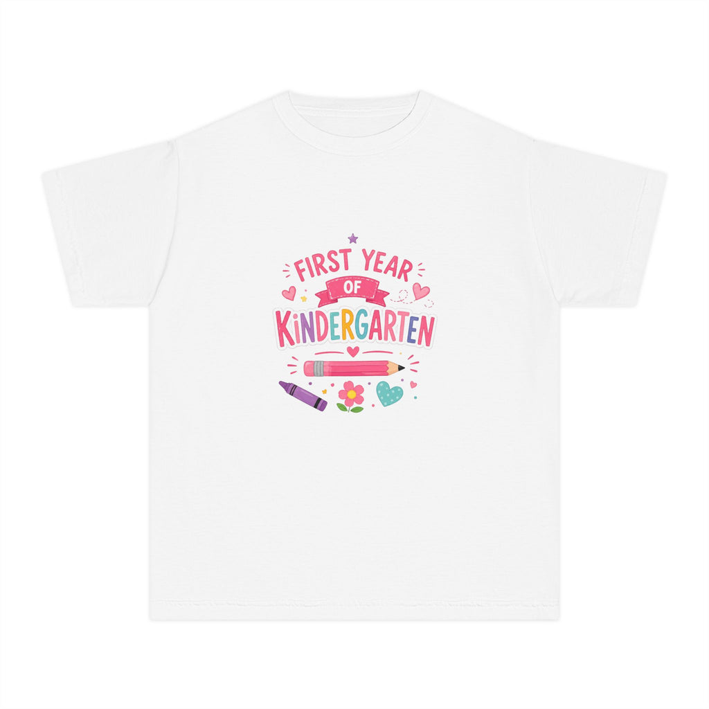 First Year of Kindergarten Youth Tee — Cute Back-to-School Kids Shirt