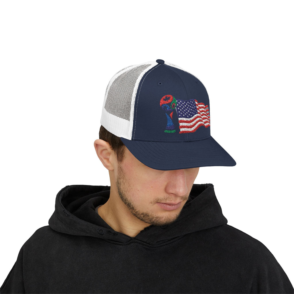 USA Cup Flag Snapback Cap