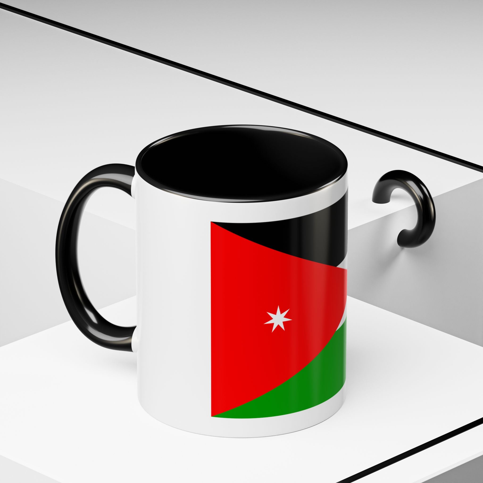 Jordan Flag Accent Coffee Mug – Patriotic Jordanian Tea & Coffee Cup (11/15oz)