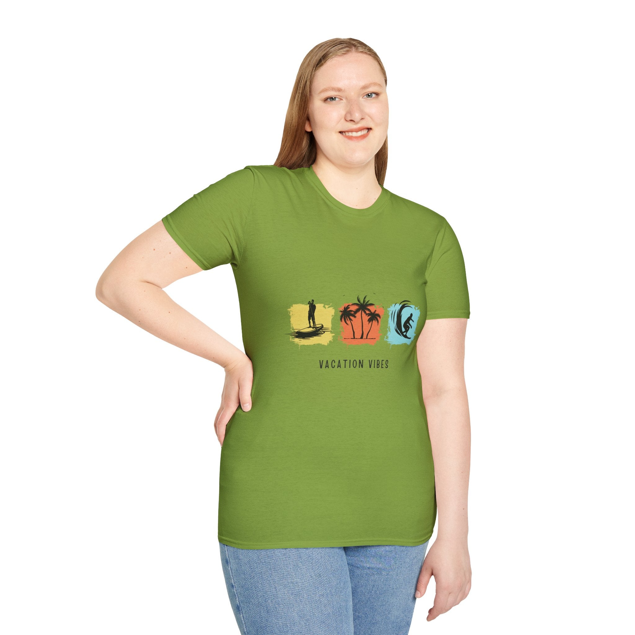 Vacation Vibes T-Shirt — Beach Surf Palm Tree Graphic Tee