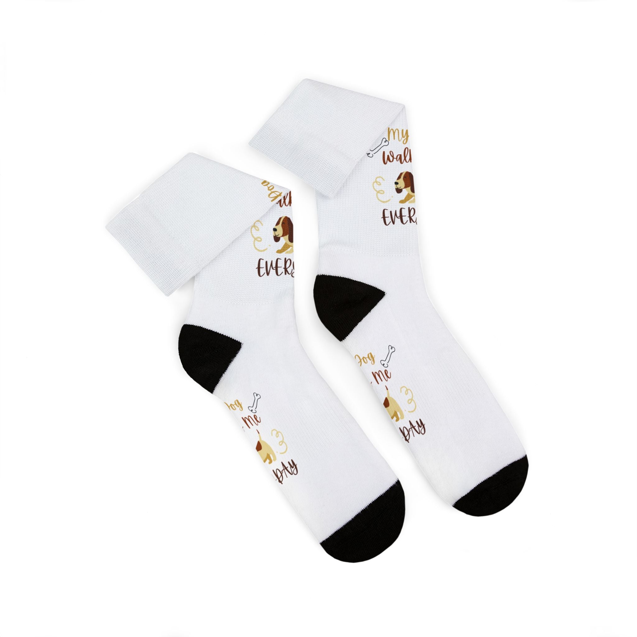 Cozy Fall 'Give Me Coffee & Cuddles' Sublimated Socks