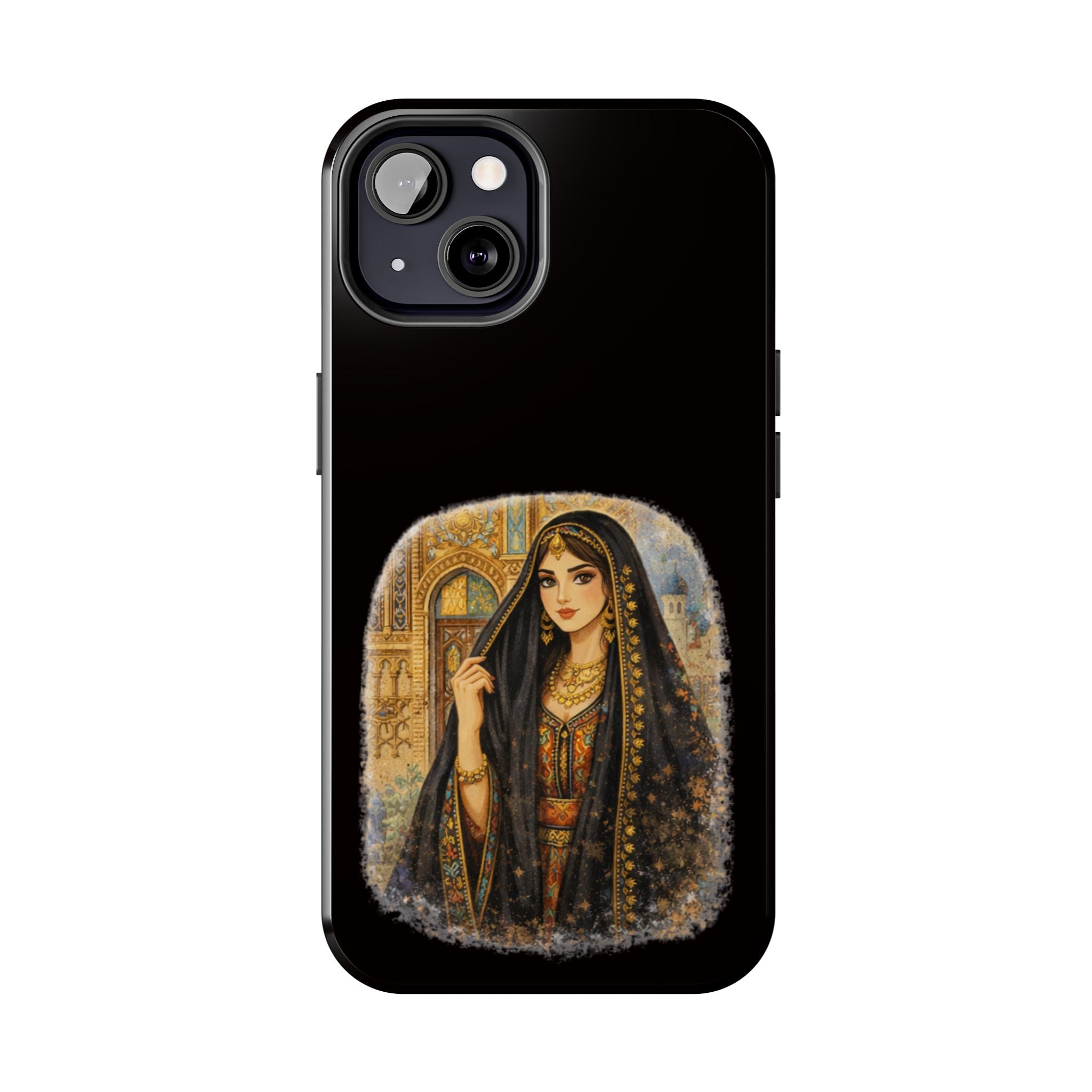 Elegant Persian Princess Tough Phone Case – Vintage Middle Eastern Art iPhone Cover