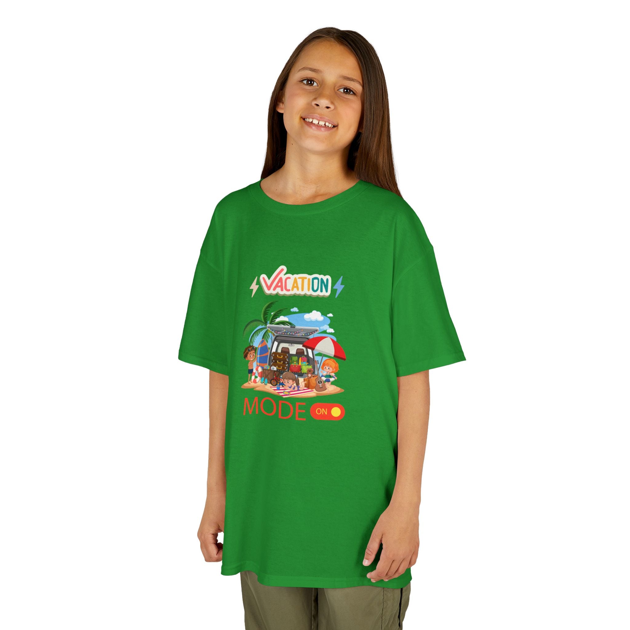 Kids Tee — "Vacation Mode" Beach Graphic Shirt