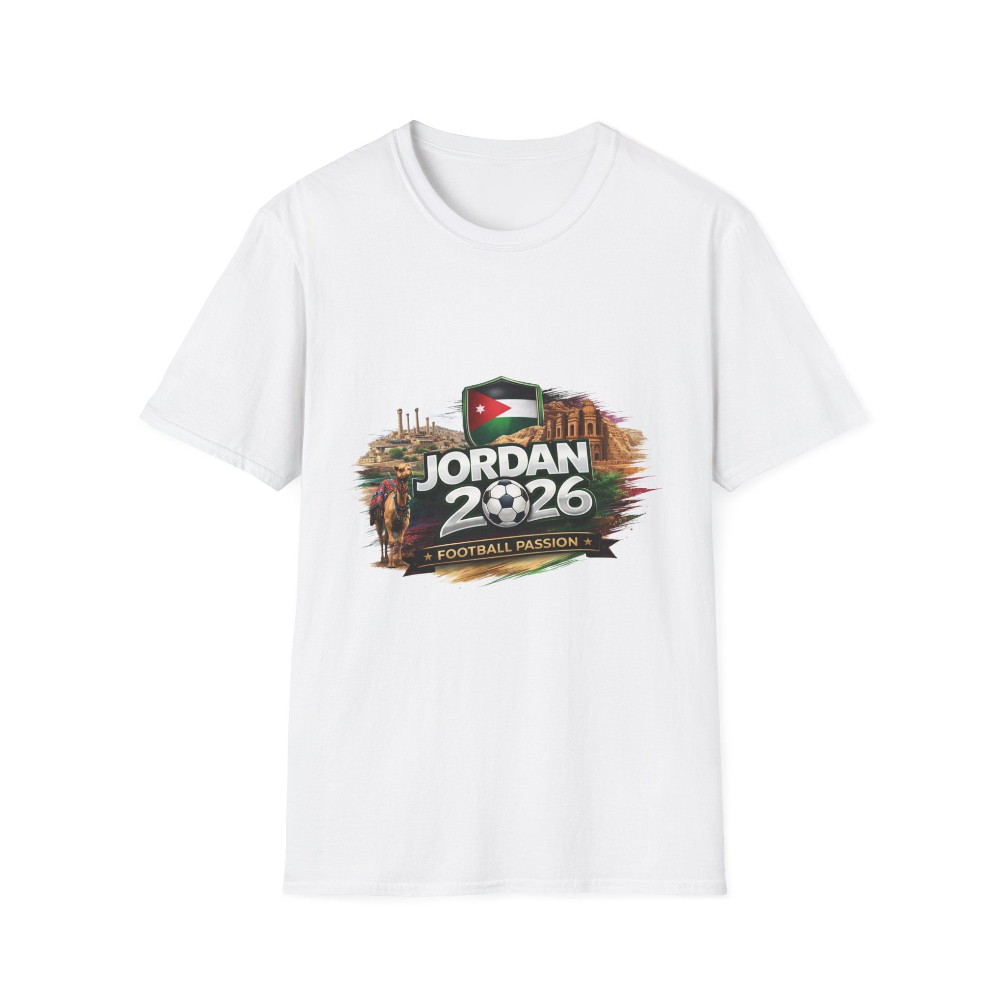 Jordan 2026 Football T-Shirt – Pride of Jordan Map & Flag Tee