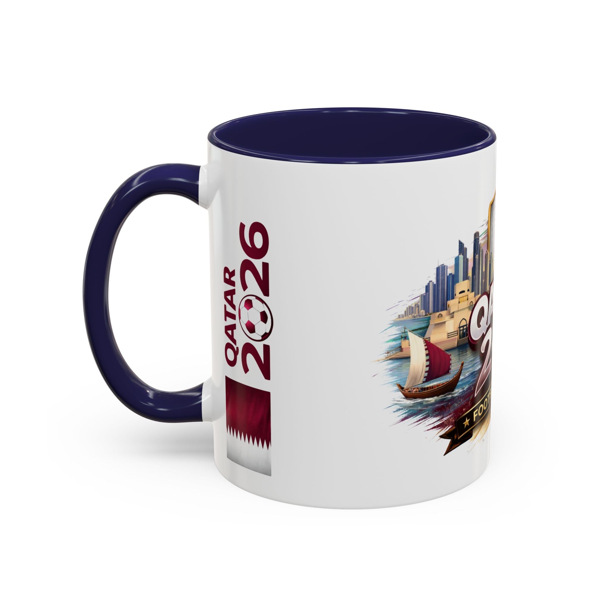 Qatar 2026 Football Passion Accent Coffee Mug (11/15oz)