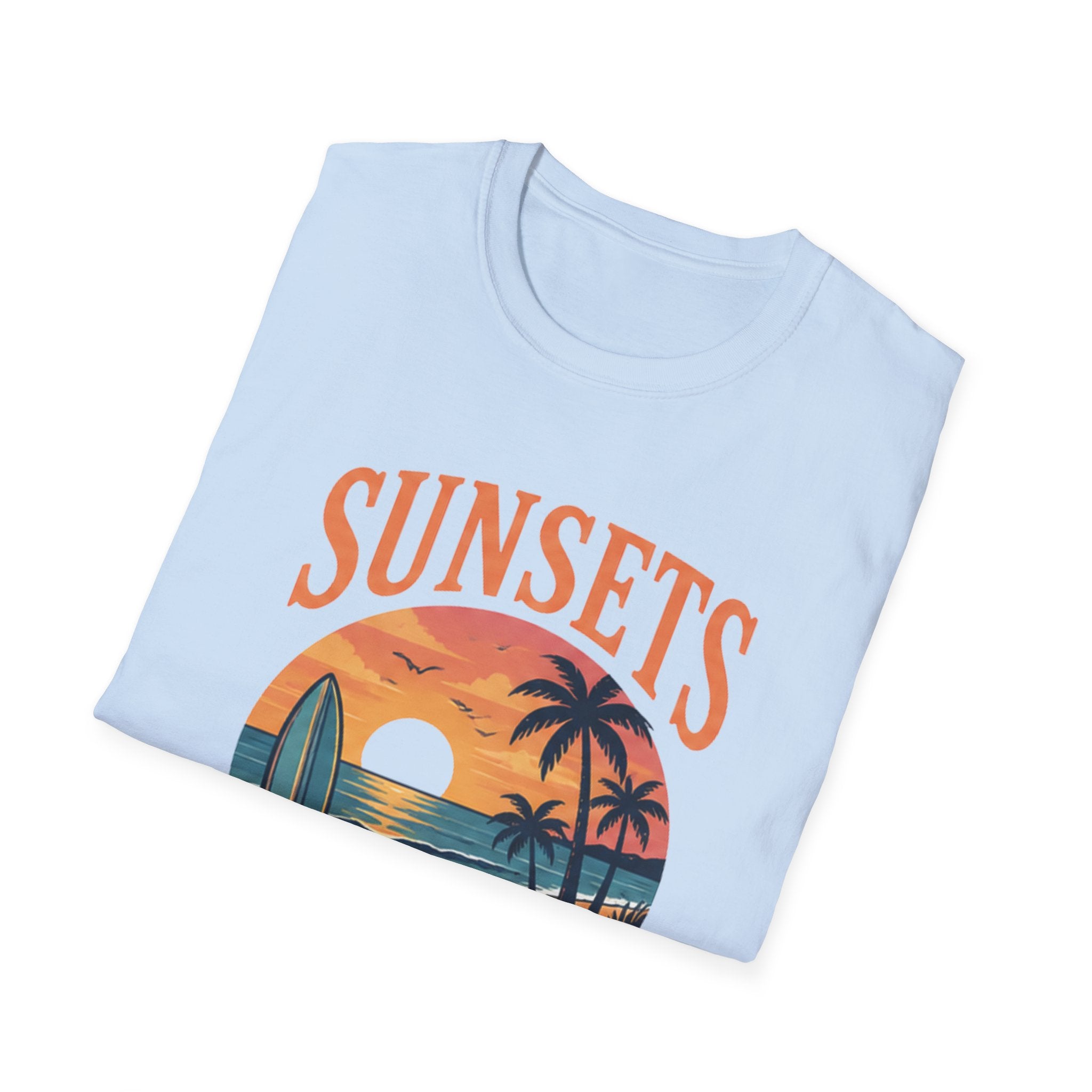 Sunsets & Palm Trees unisex T-Shirt — Tropical Surf Retro Tee