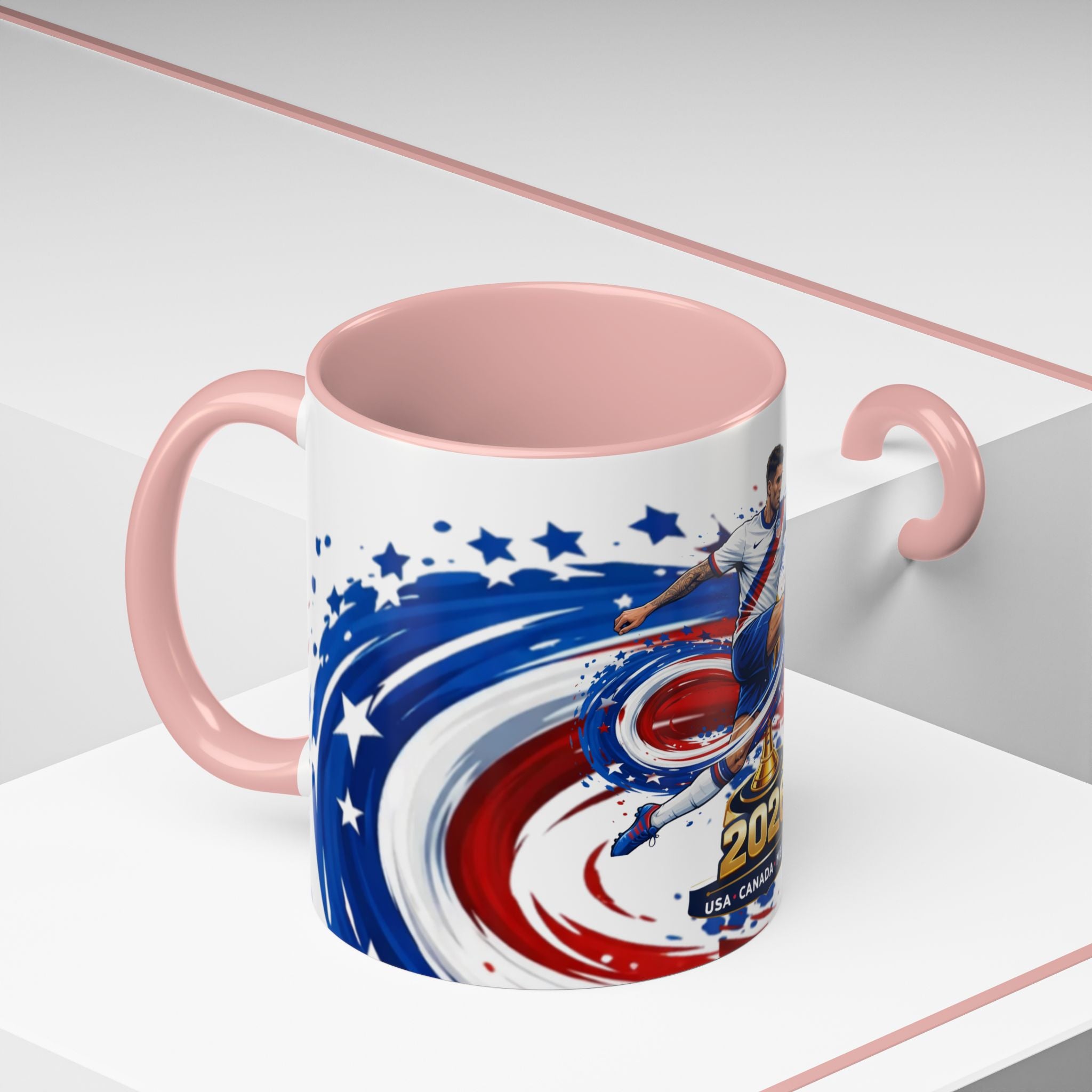 2026 CONCACAF Soccer Champion Accent Mug — USA Canada Mexico  Cup Qualifier Design