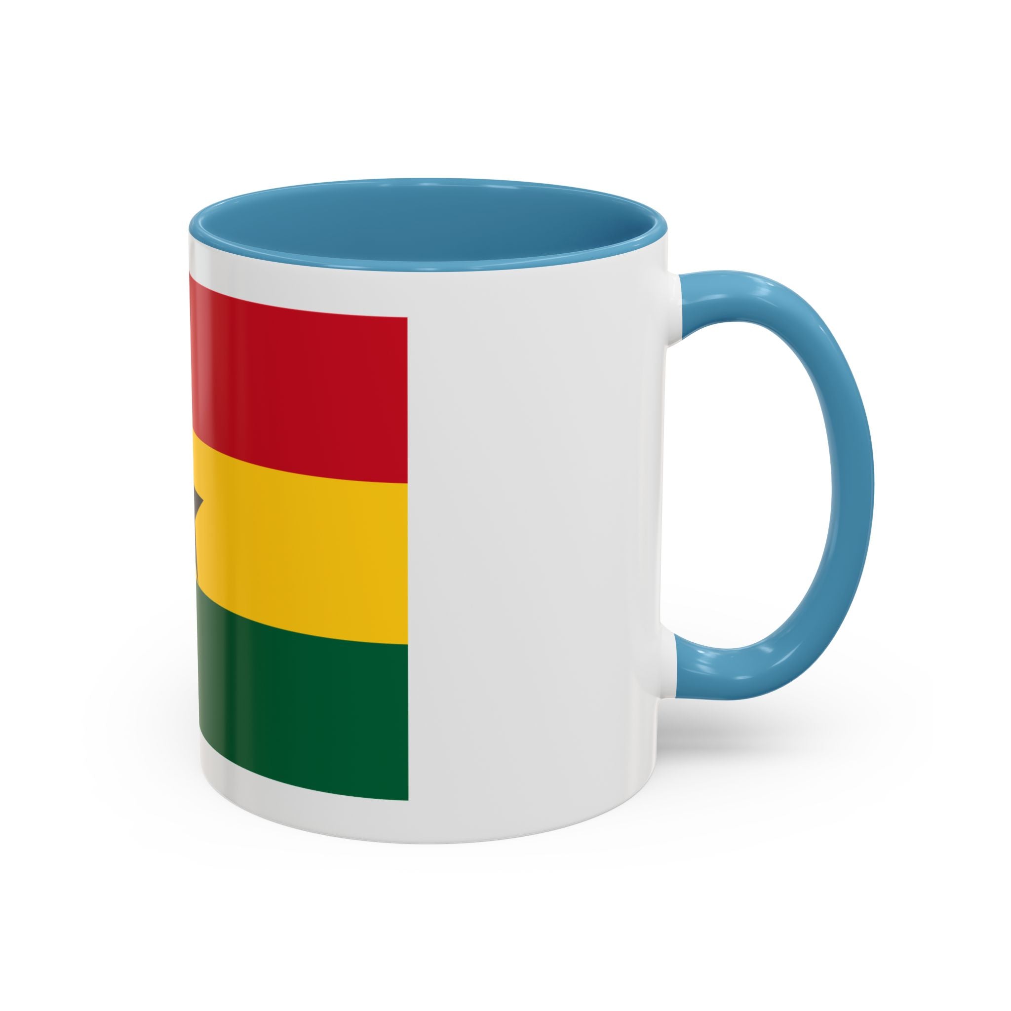 Ghana Flag Accent Coffee Mug – Black Star Red Yellow Green 11/15oz