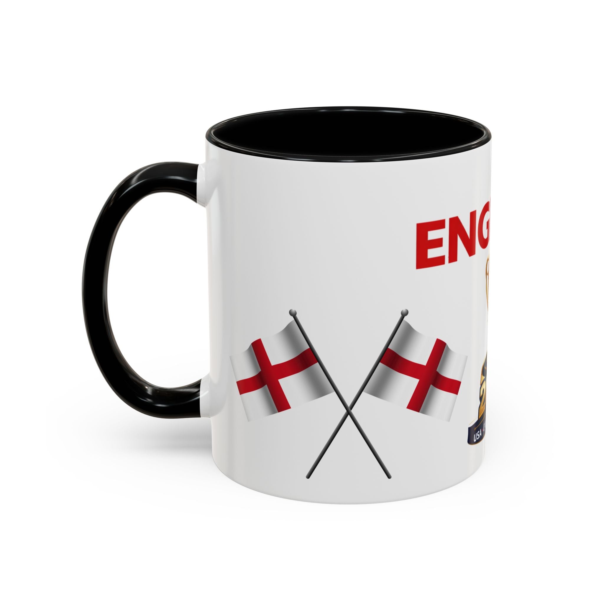 England 2026 Soccer Trophy Accent Coffee Mug — Cup Fan Gift (11/15oz)