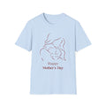 Mother's Day T-Shirt — Minimal Mom and Baby Line Art with "Happy Mother's Day"