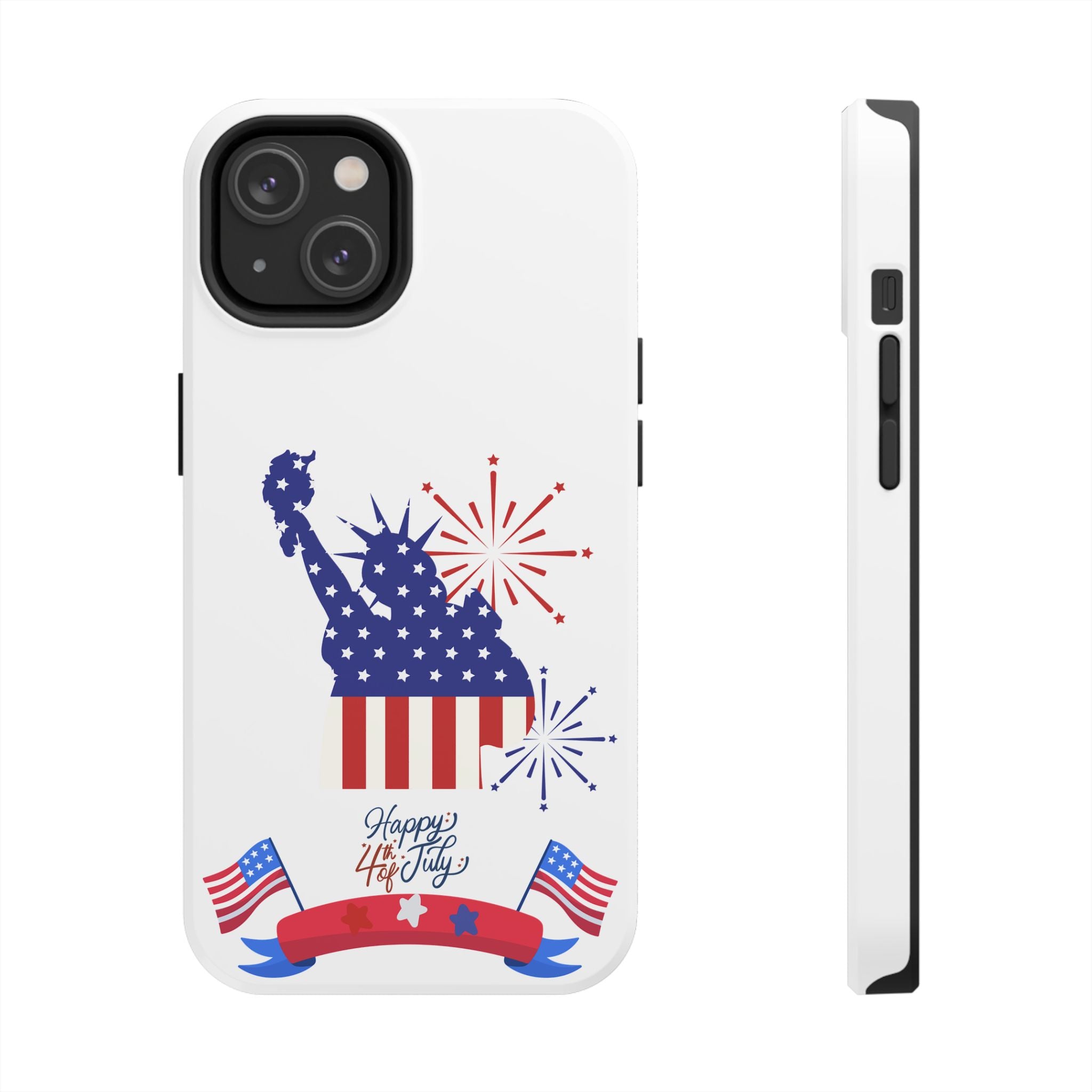 4th of July Tough Phone Case — Statue of Liberty USA Flag Design