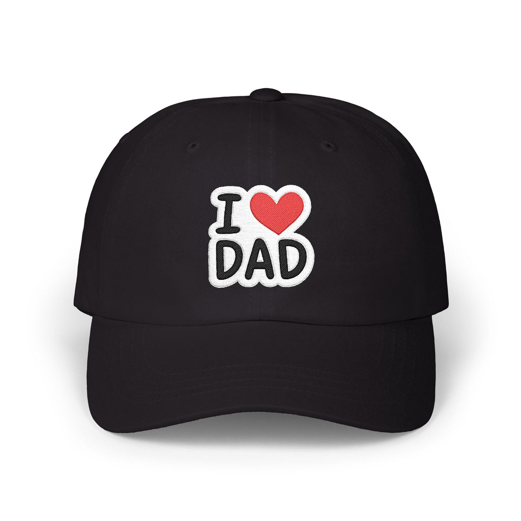 I  DAD Embroidered Dad Cap — Classic White Baseball Hat for Father’s Day