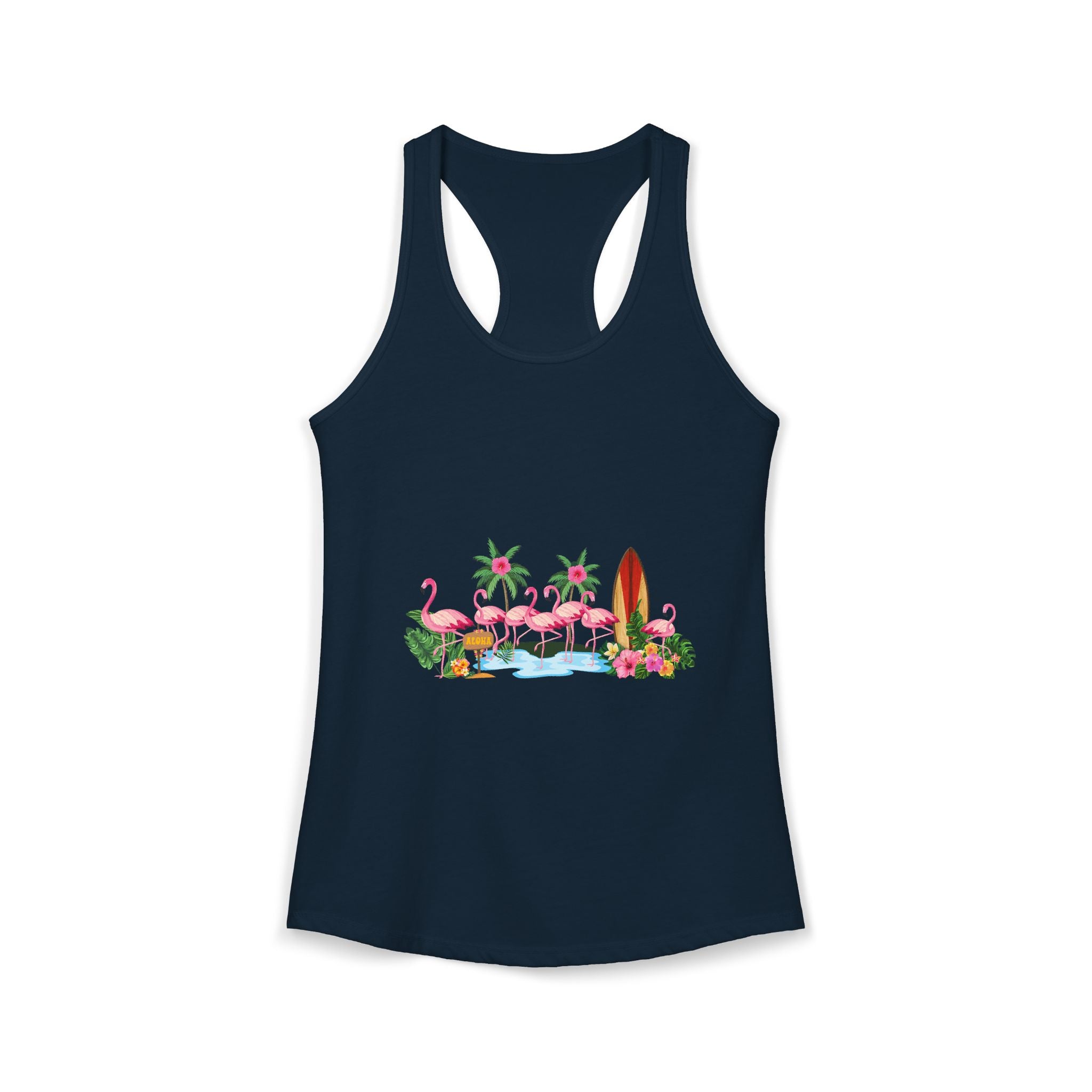 Women's Ideal Racerback Tank Flamingo Beach