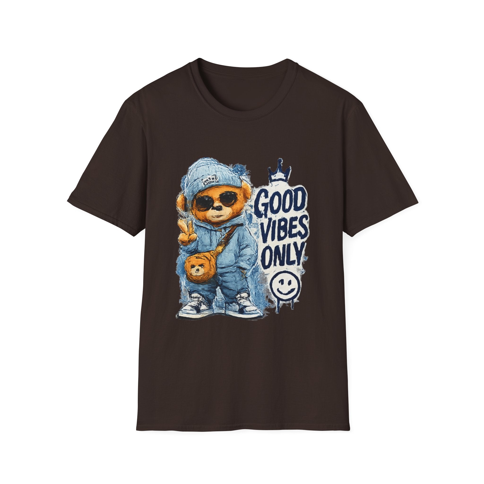 Good Vibes Only Bear T-Shirt — Cute Streetwear Graphic Tee