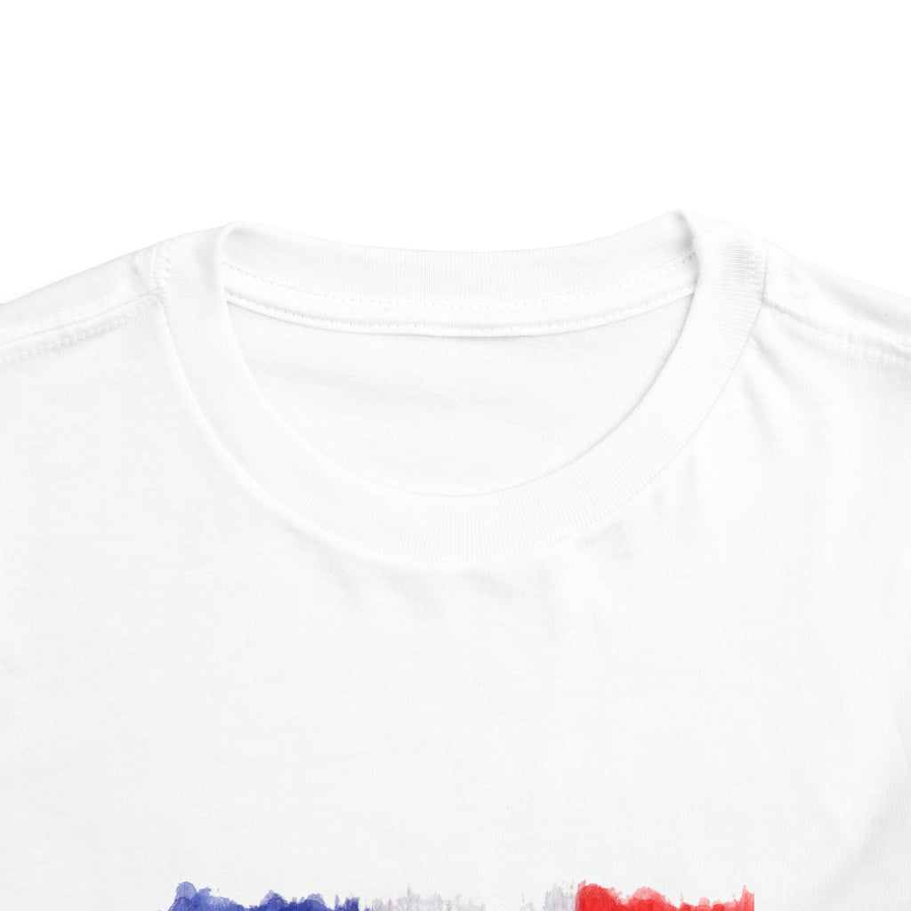 Toddler Tee — France 2026 Soccer Fan Shirt with Tricolor Flags