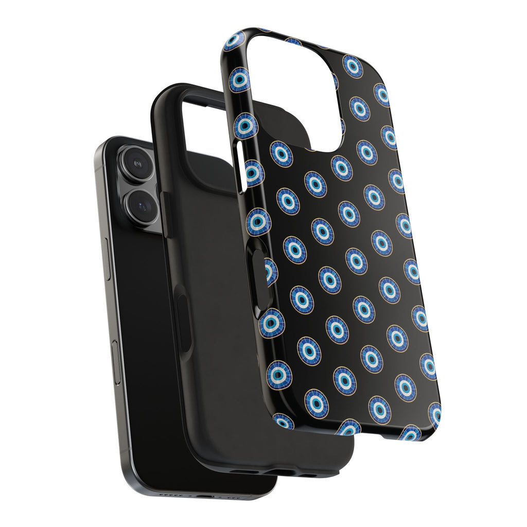 Evil Eye Pattern Tough Phone Case — Protective Blue Nazar Design