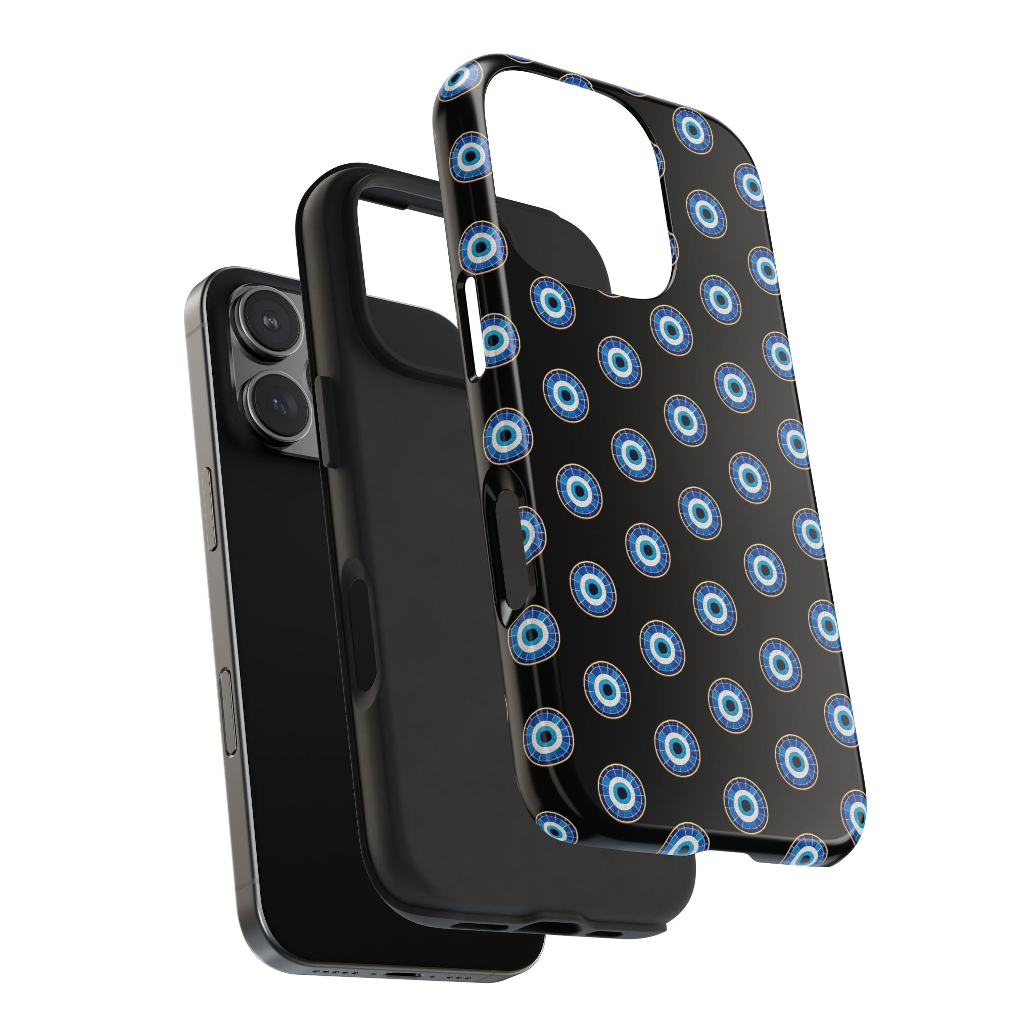 Evil Eye Pattern Tough Phone Case — Protective Blue Nazar Design