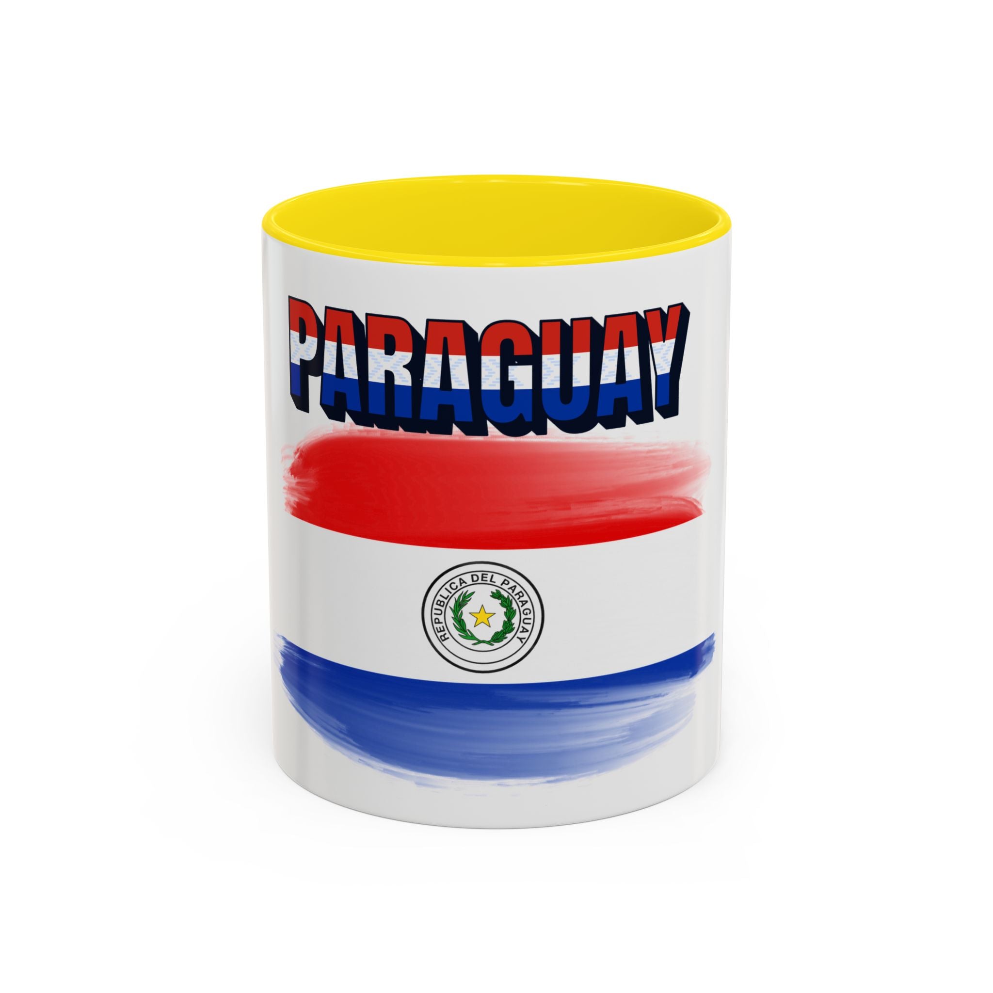 Paraguay Flag Accent Coffee Mug – Patriotic Red White Blue Souvenir (11/15 oz)