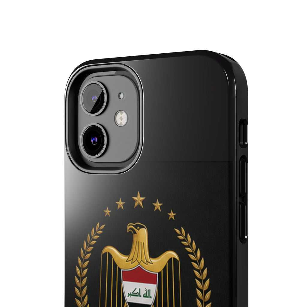 Iraq Coat of Arms Tough Phone Case — Arabic ‘Allahu Akbar’ Military Eagle Design