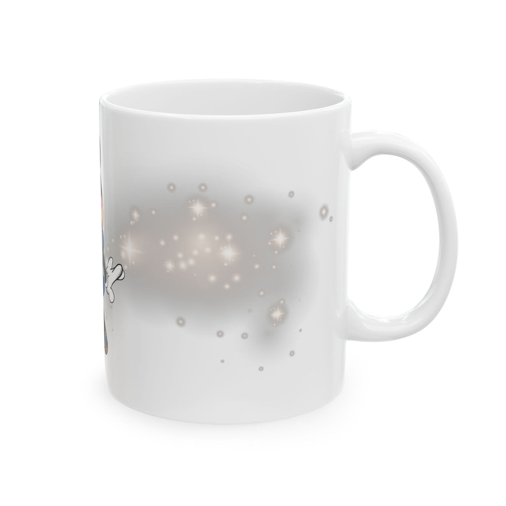 Minnie Mouse Glitter Bow Ceramic Mug (11oz) — Cute Disney Character Coffee Cup