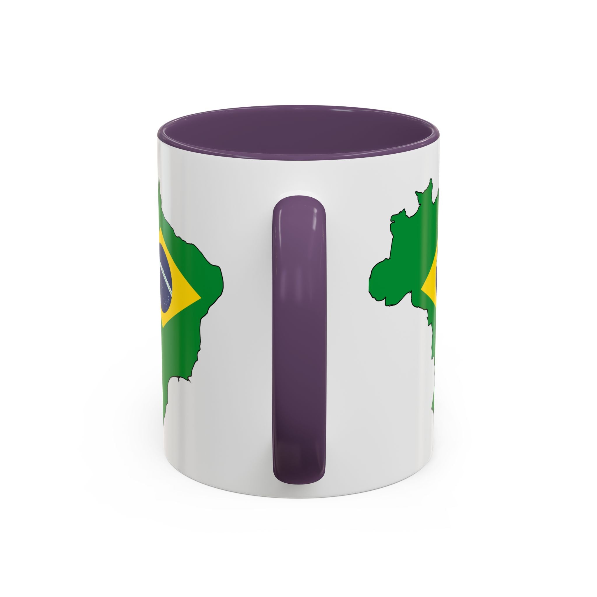 Brazil Map Coffee Mug — Brazilian Flag Accent 11/15oz