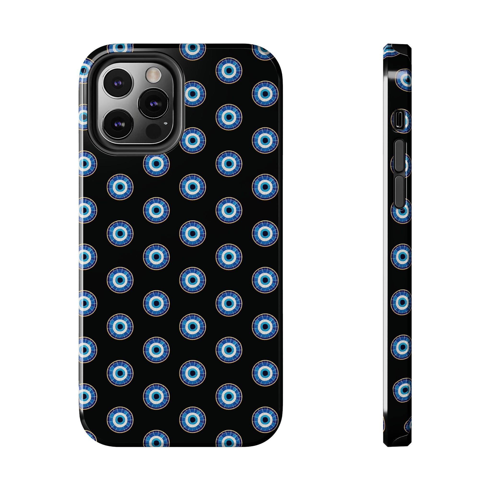 Evil Eye Pattern Tough Phone Case — Protective Blue Nazar Design