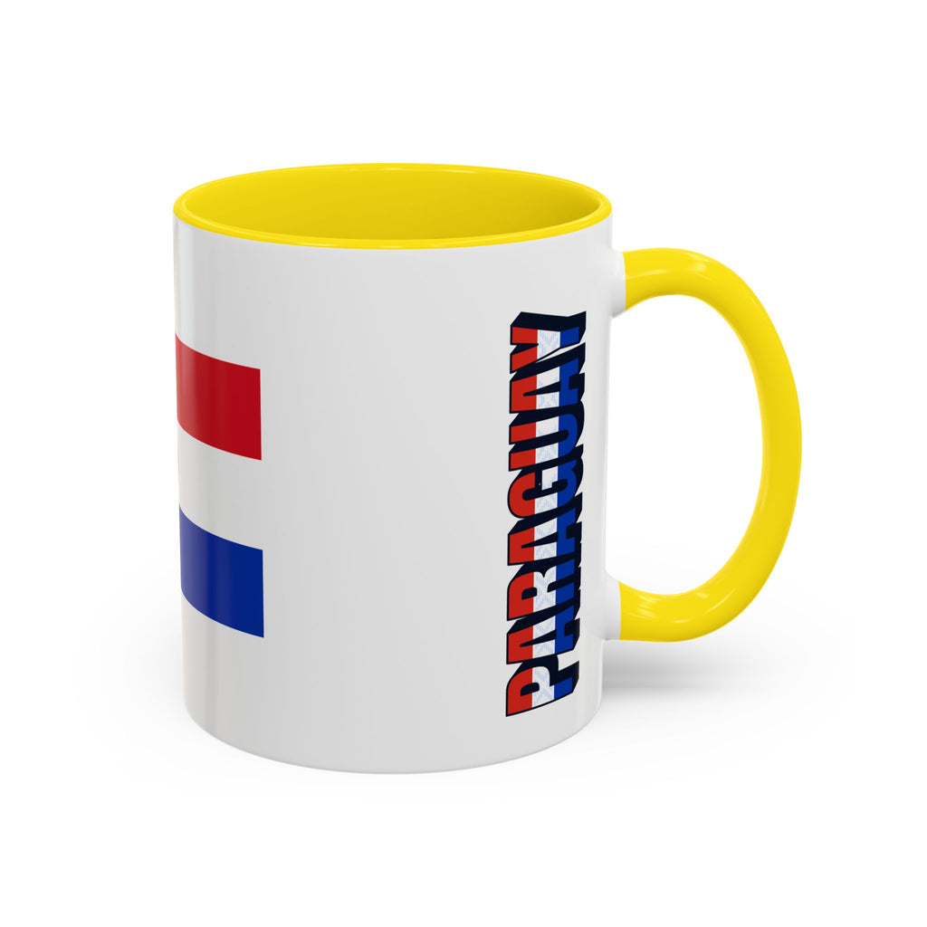 Paraguay Flag Accent Coffee Mug – Patriotic 11/15oz Ceramic Mug
