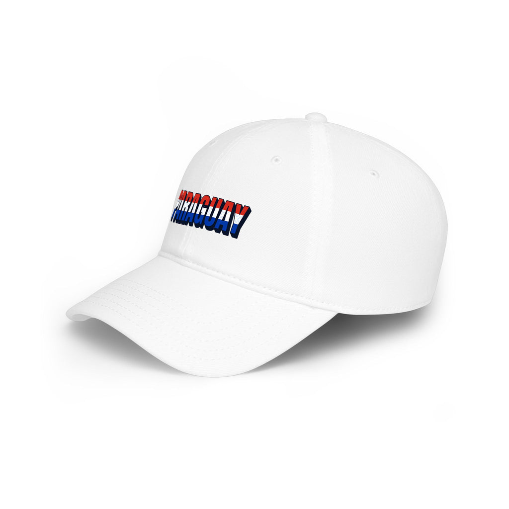 Paraguay Flag Text Baseball Cap – Patriotic Low Profile Dad Hat