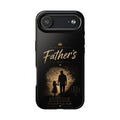 Father's Day Tough Phone Case — 'Happy Father's Day' Silhouette Design