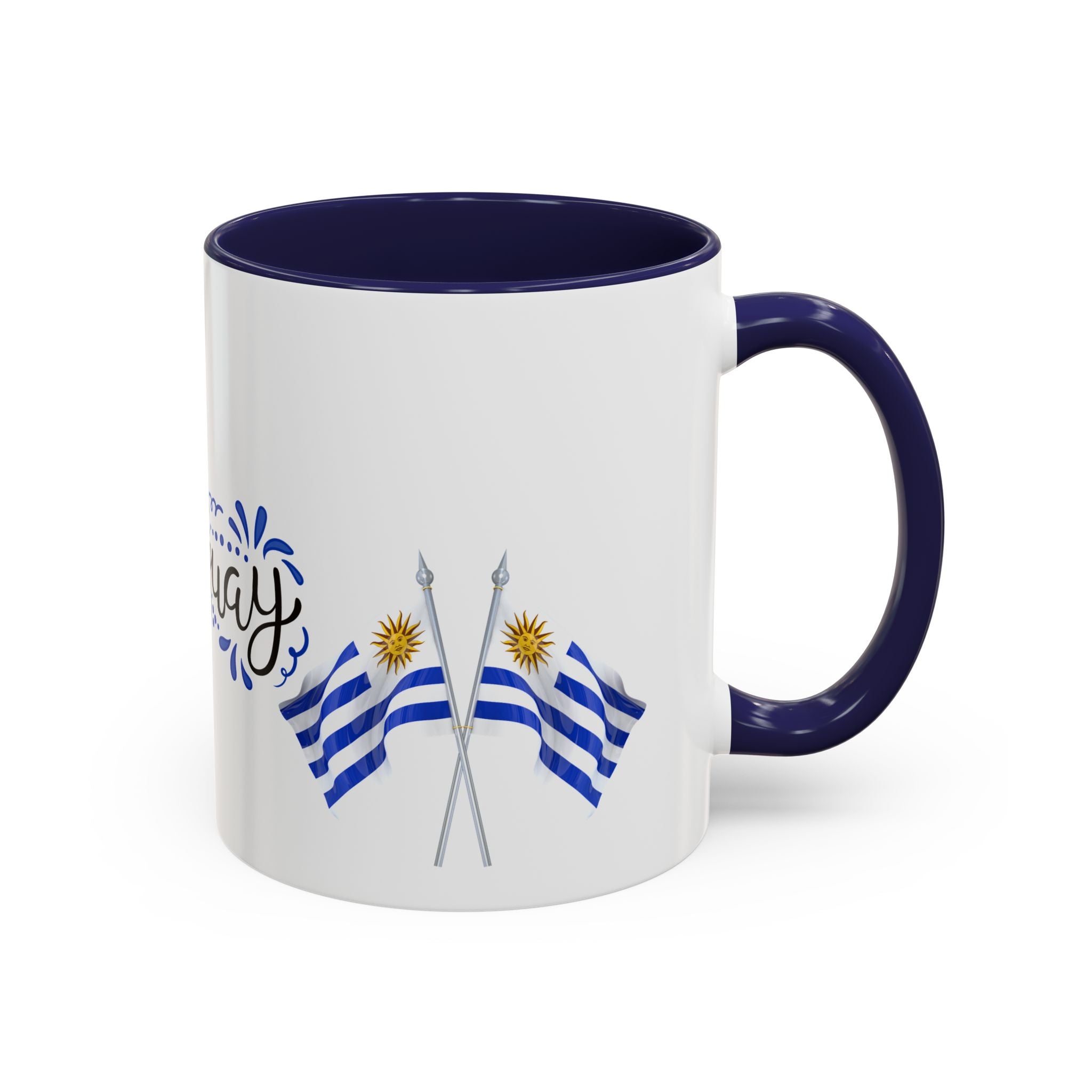 Uruguay Flag Accent Coffee Mug — Blue Sun National Pride 11/15oz
