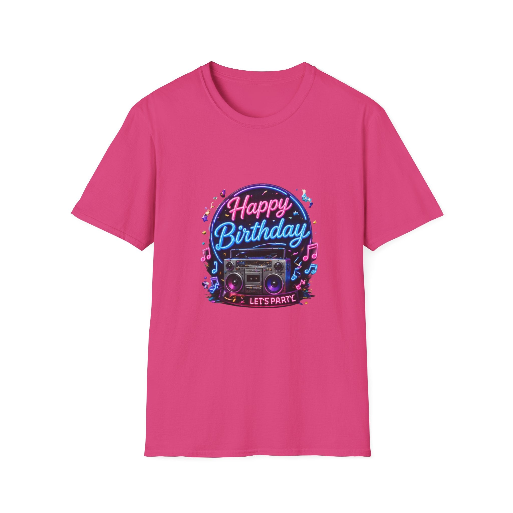 Birthday Boombox T-Shirt — "Happy Birthday" Retro Party Tee