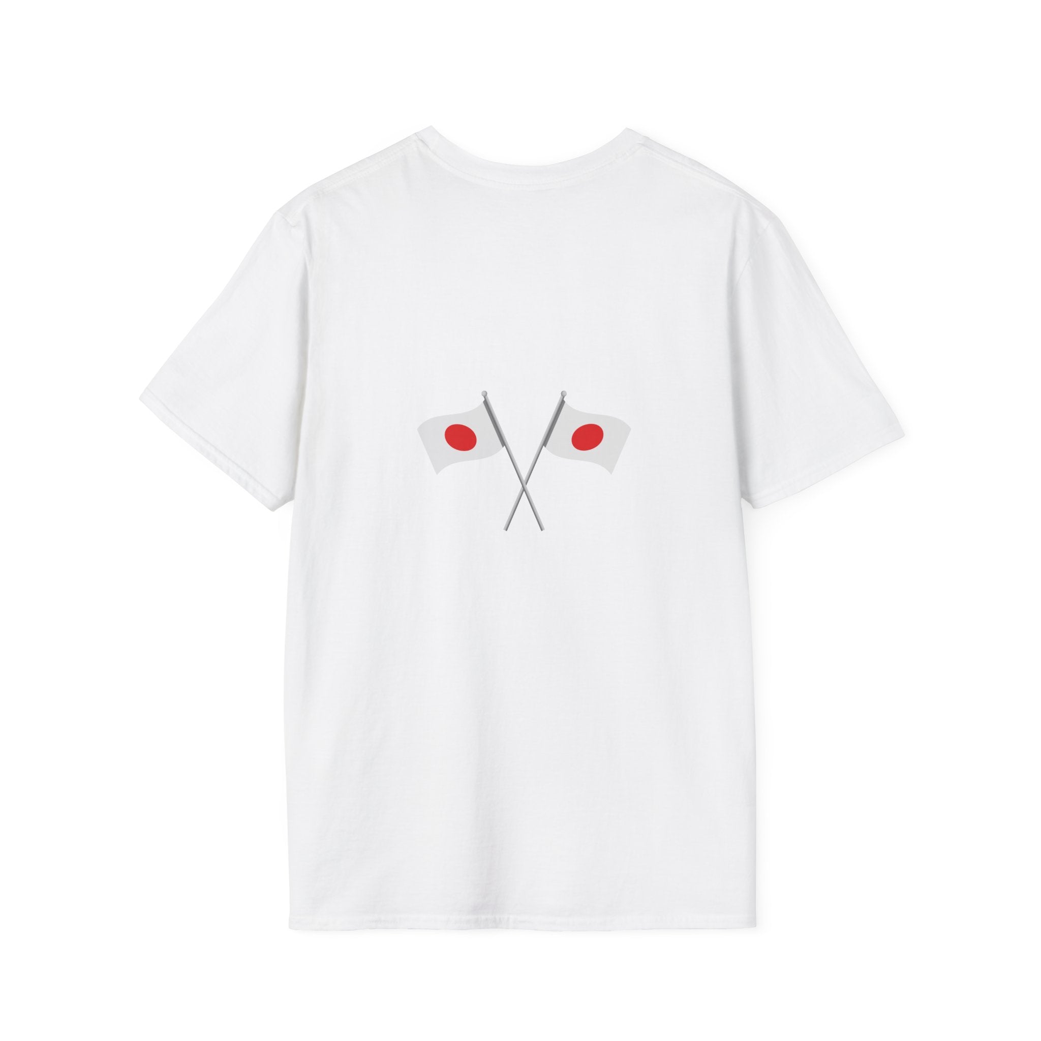 Japan Flag T-Shirt — Japanese National Flag Tee (Front Large Hinomaru, Back Crossed Flags)