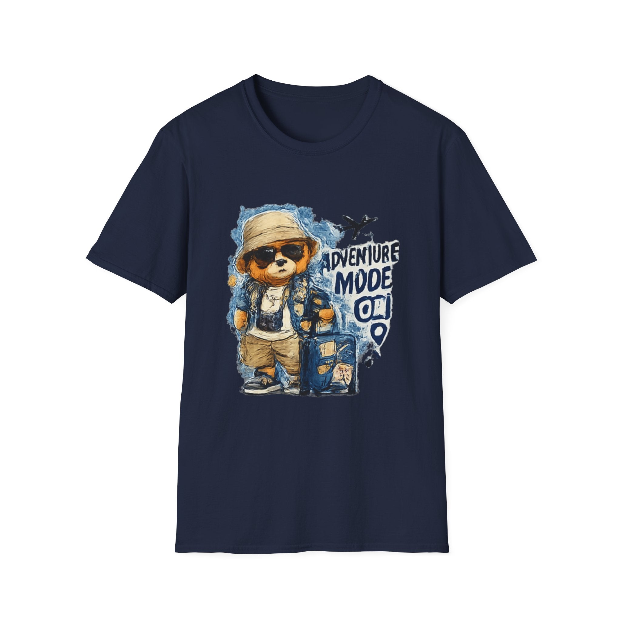 Adventure Mode On T-Shirt — Cute Travel Bear Graphic Tee