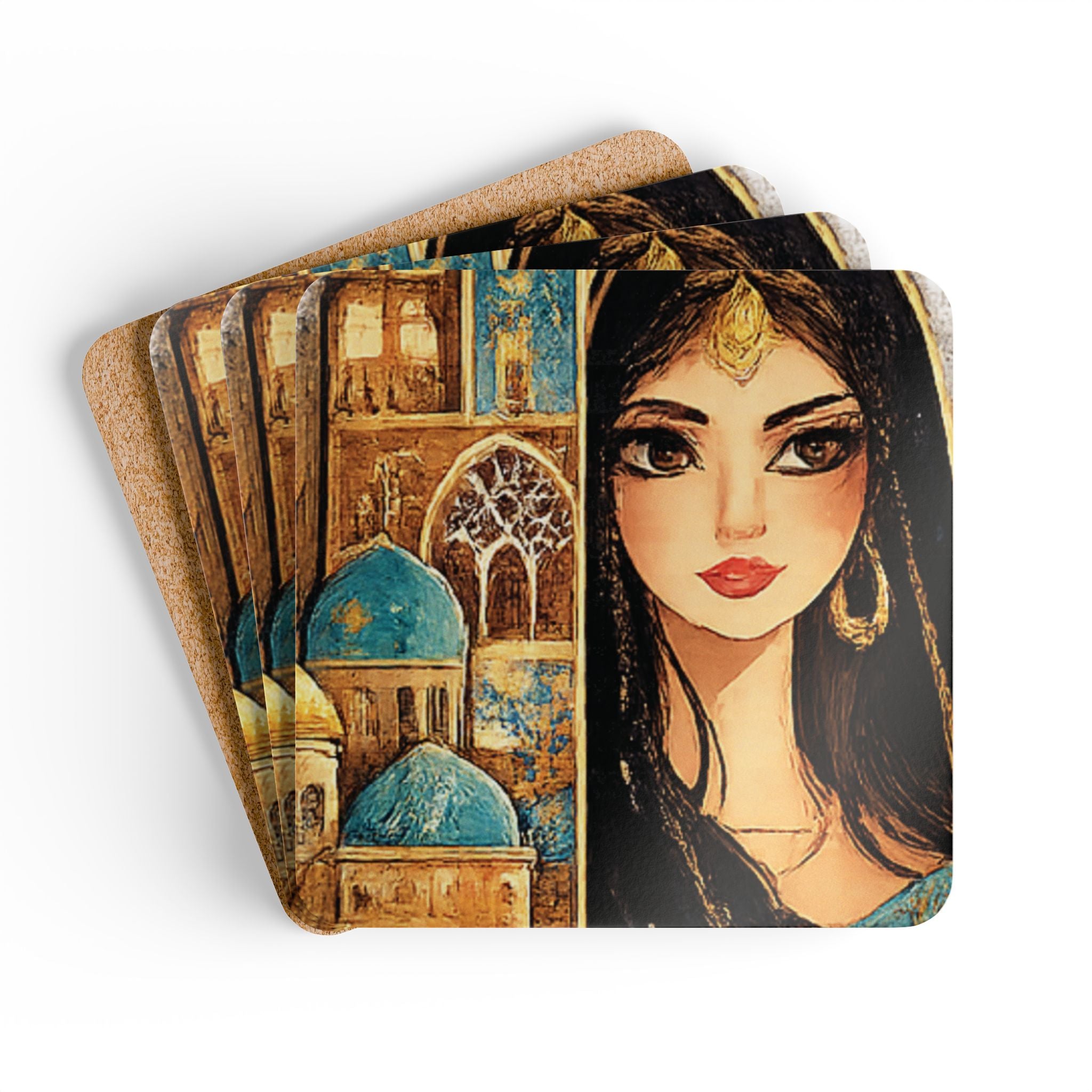Middle Eastern Princess Art Drink Coasters (4-Pack)