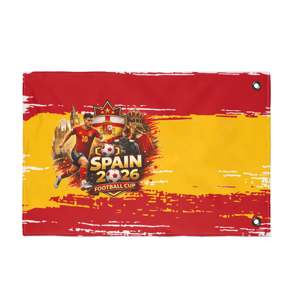 Spain 2026 Football Cup Double-Sided Flag — Spanish National Team Fan Banner