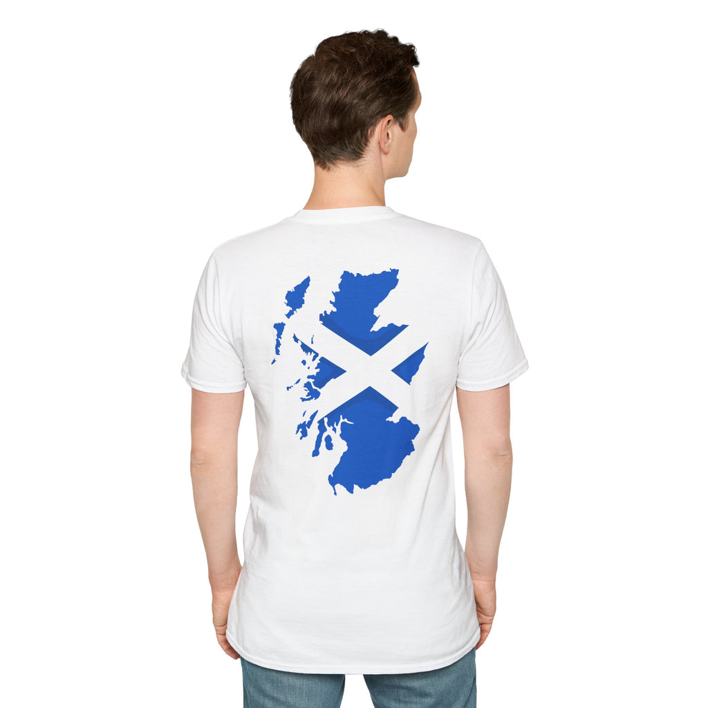 Scotland Map T-Shirt with Saltire Crest – Scottish Pride Tee