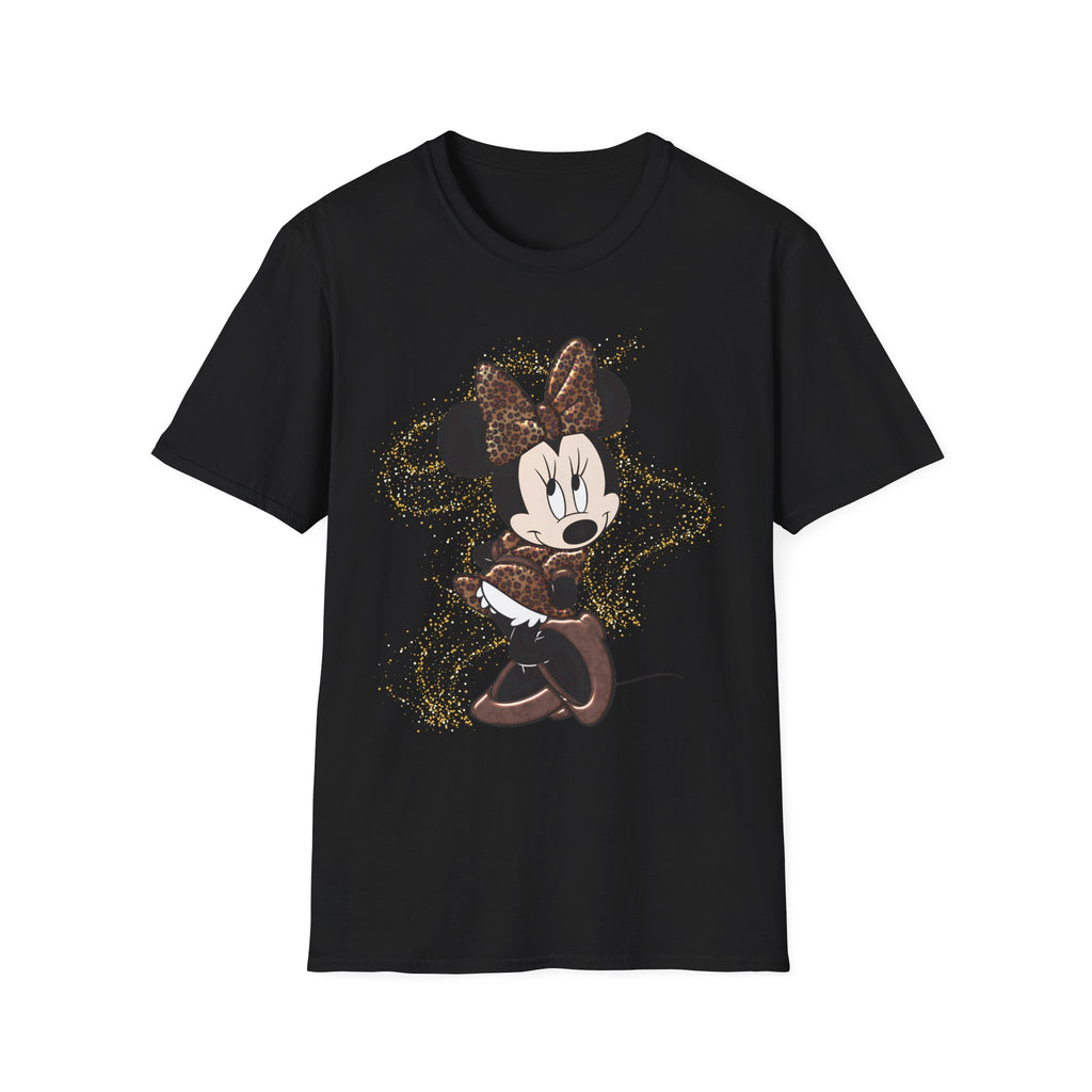 Minnie Mouse Brown Glitter Graphic T-Shirt