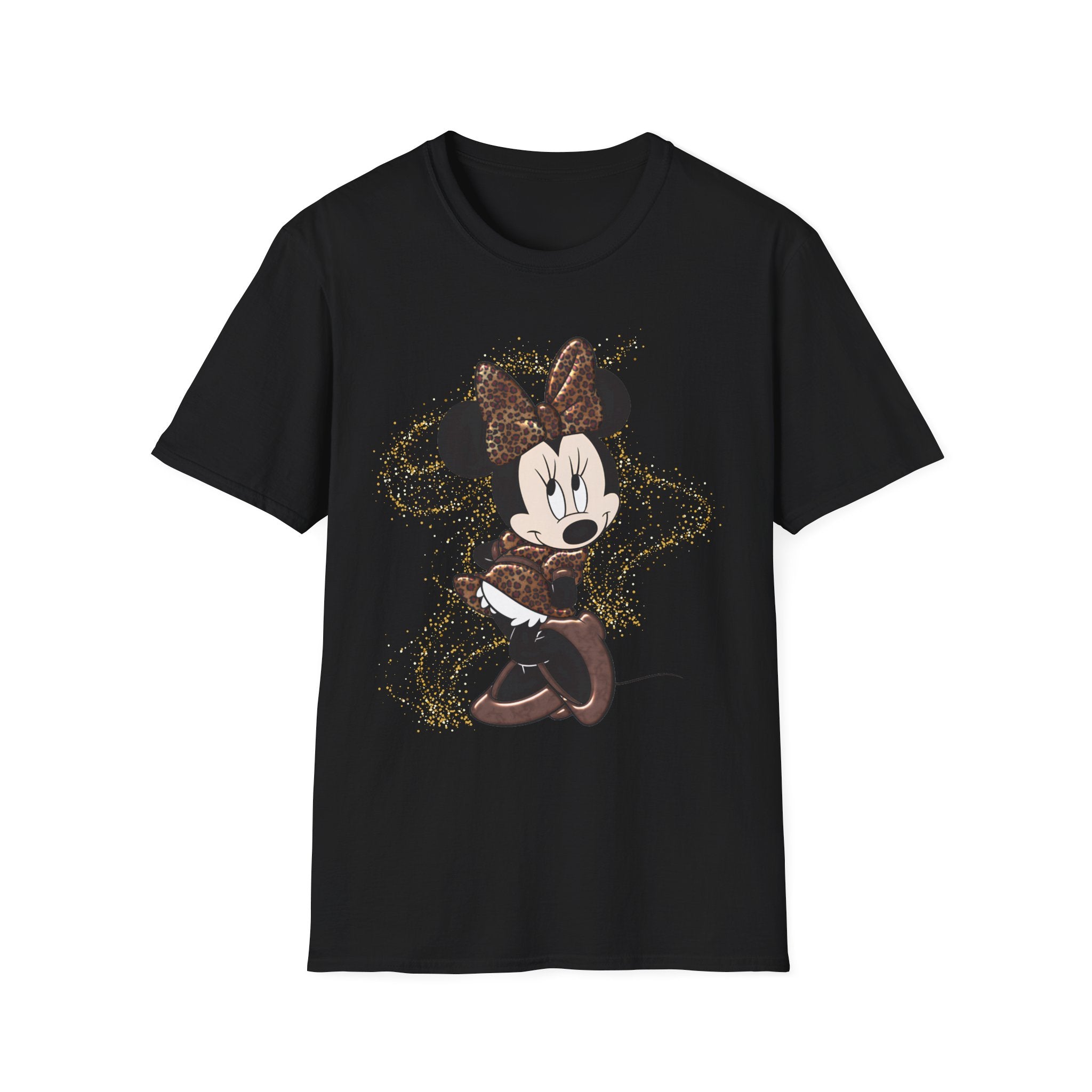 Minnie Mouse Brown Glitter Graphic T-Shirt