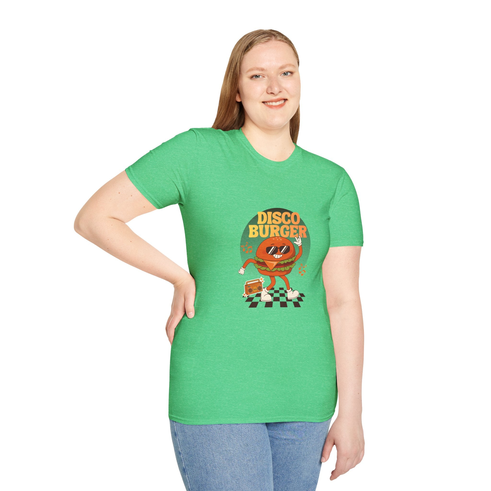 Disco Burger T-Shirt — Retro Dancing Burger Graphic Tee